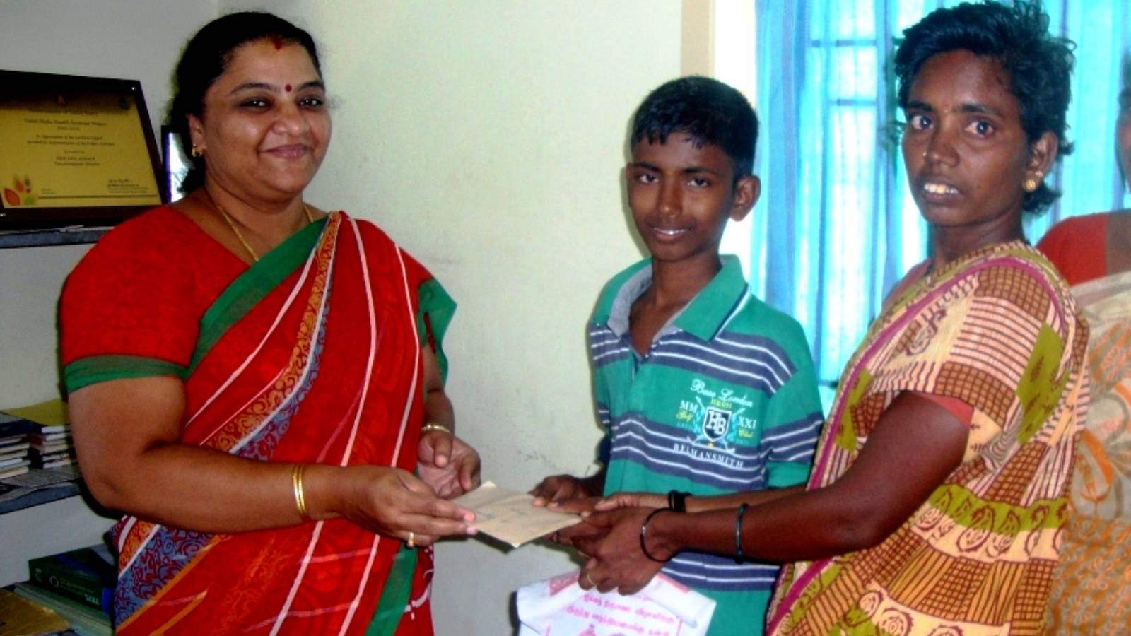 An ex-child labourer getting education support