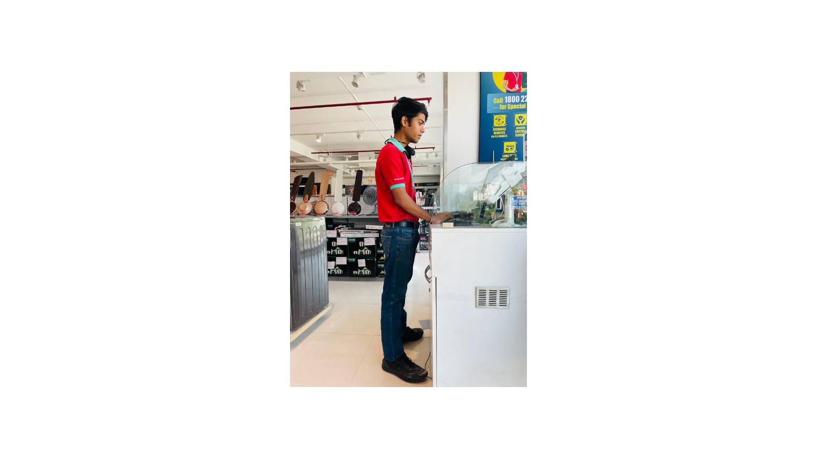 Youth working at Croma