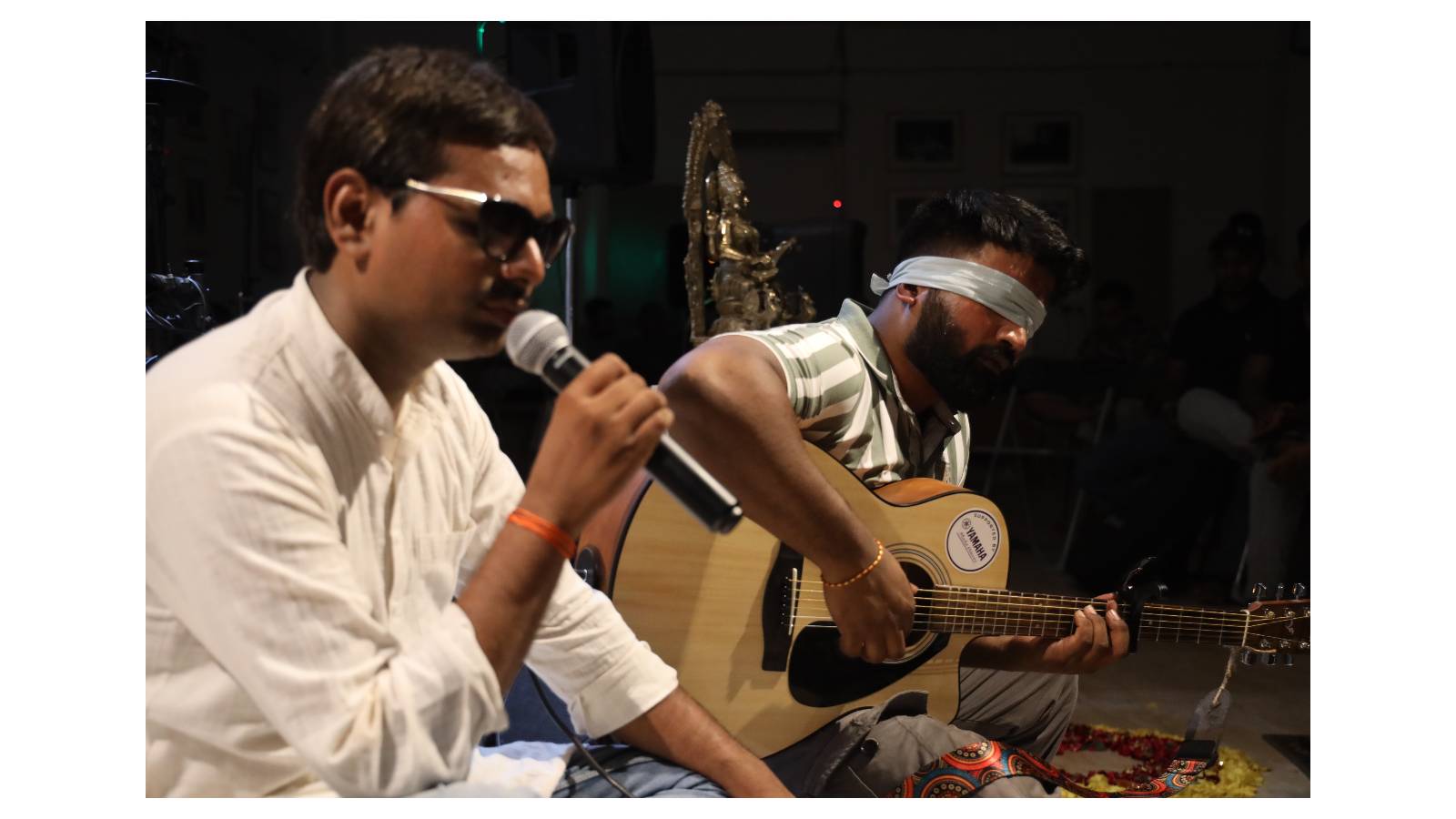 Visually impaired singer with Guitarist 