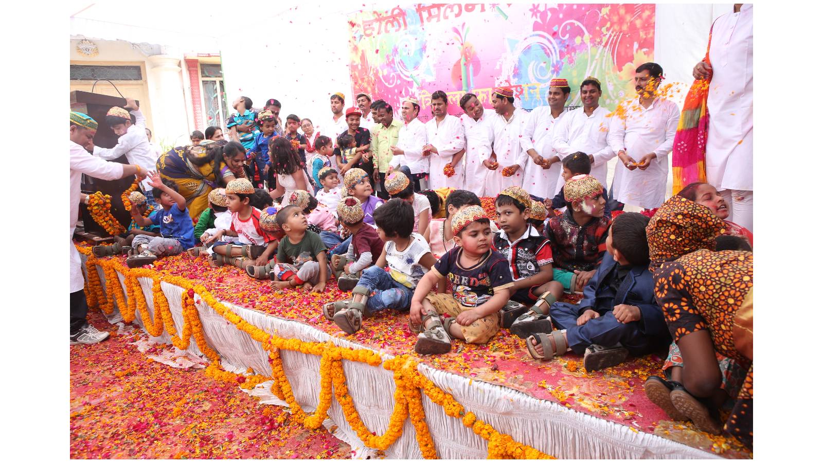 Special children during holi festival 