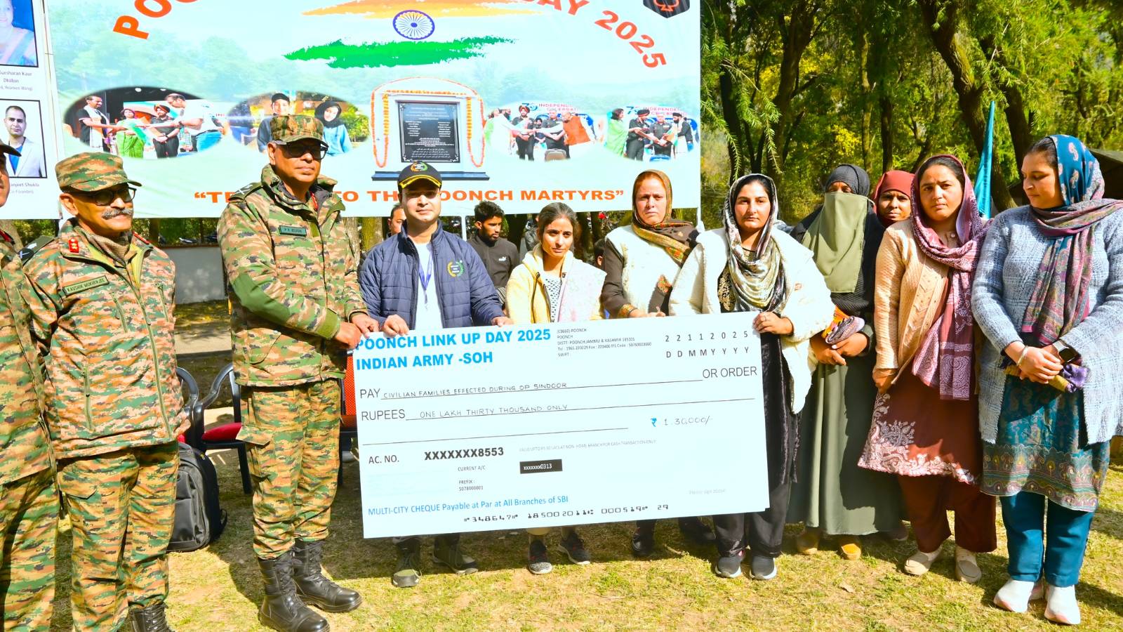 Help delivered to civilian families affected by Operation Sindoor during Poonch Link up day 2025