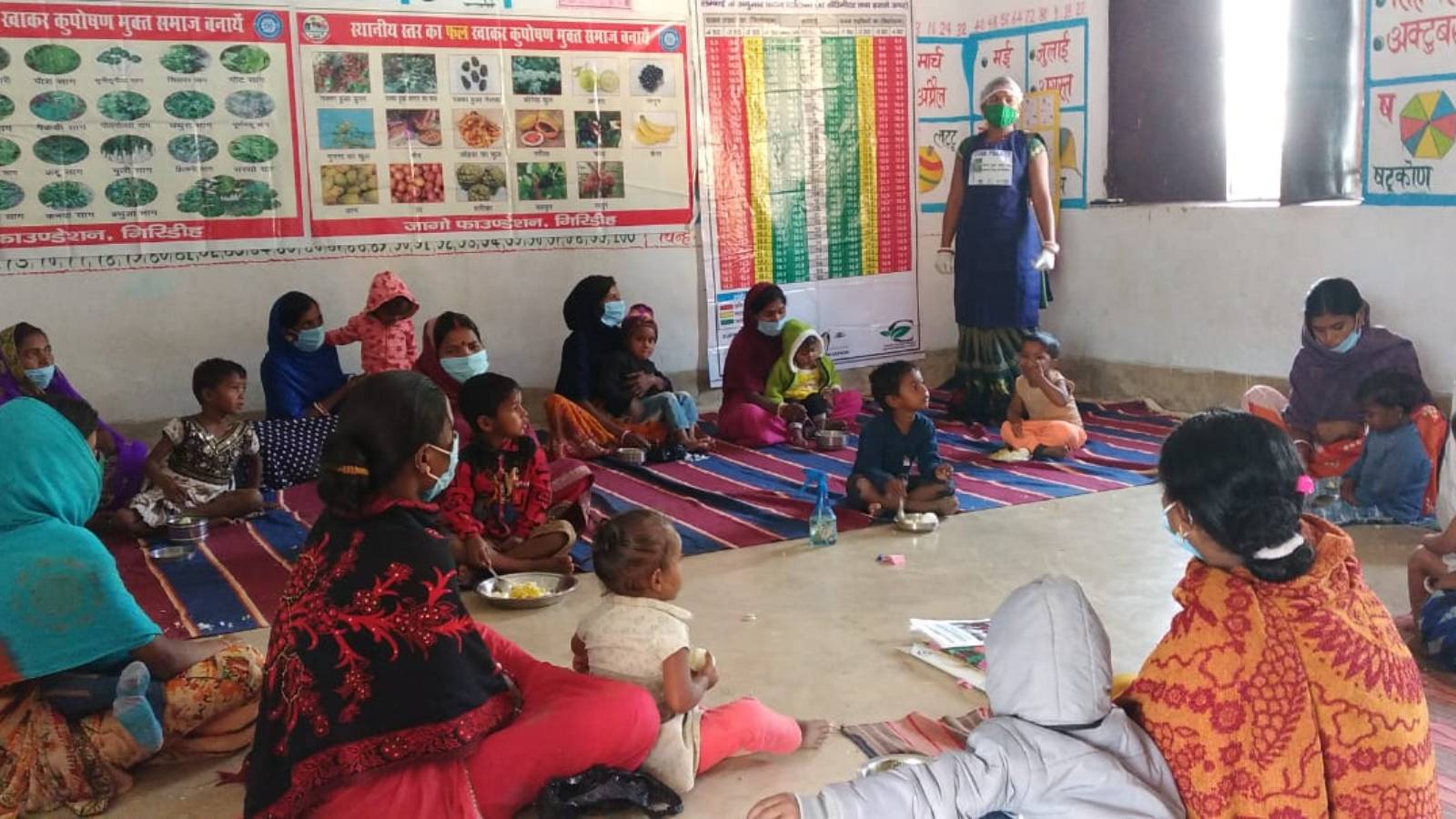 Pre-schooling education activity and mata samiti meetings