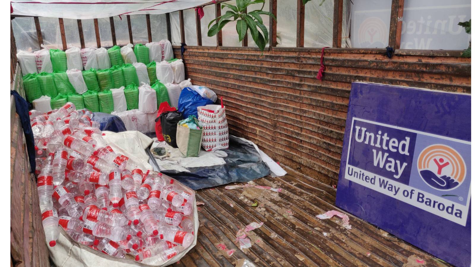 Ration kits donated to needy communities during Vadodara Floods 2019