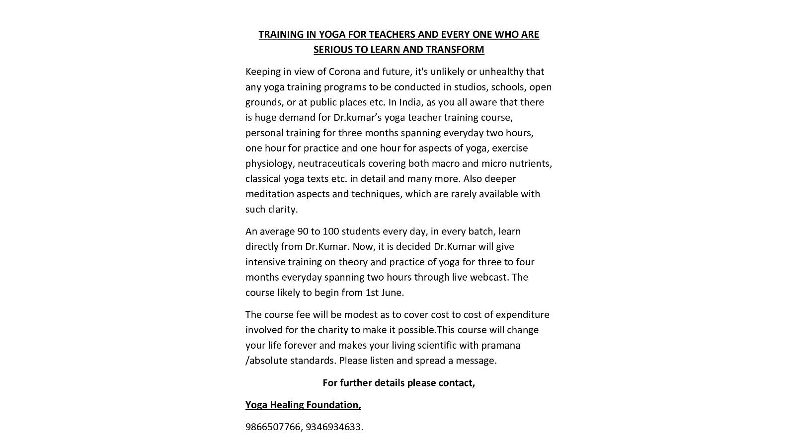 Yoga Healing Foundation