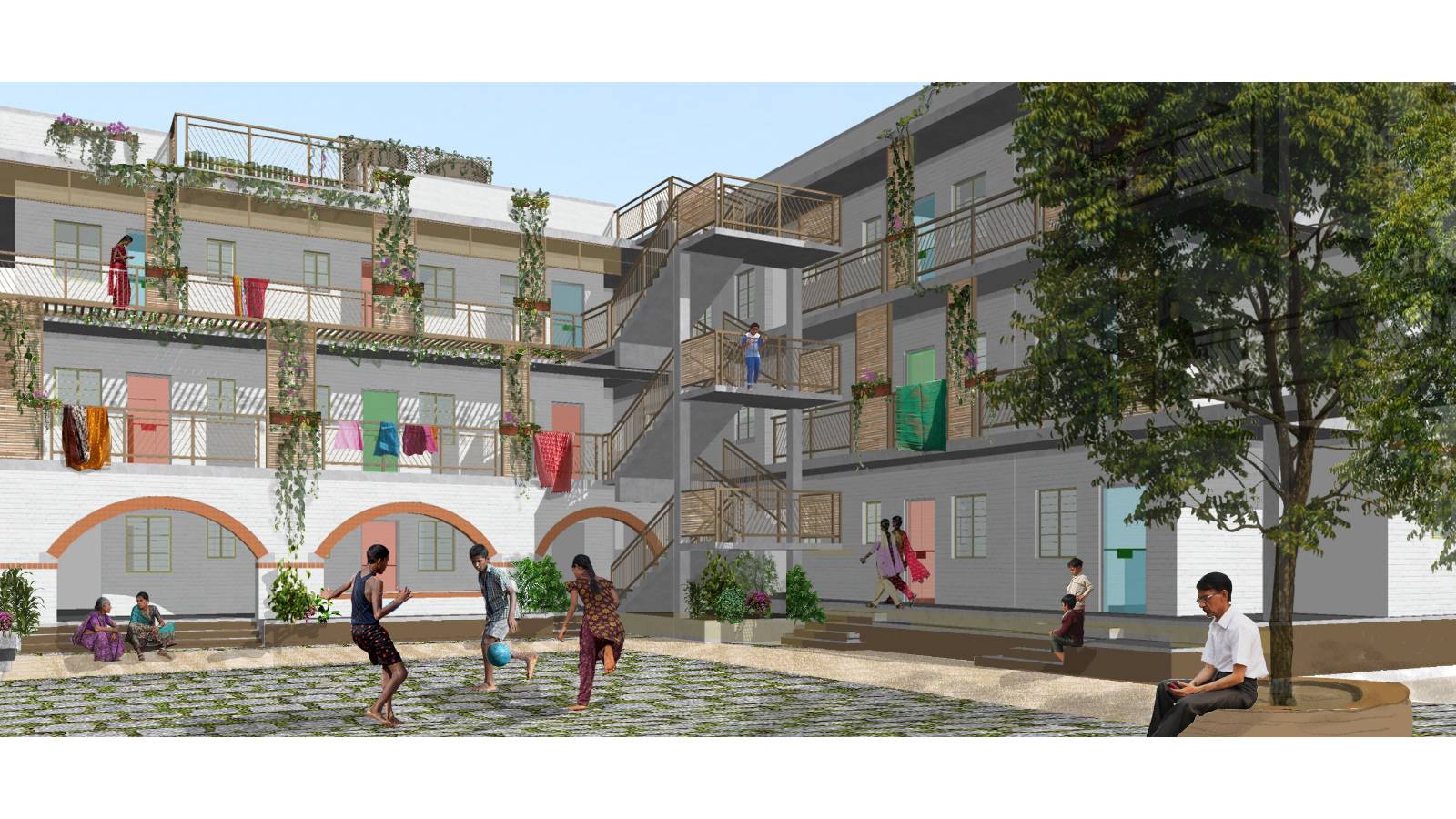 Visualisation of Phase 1 of Sanjaynagar Slum Redevelopment Project