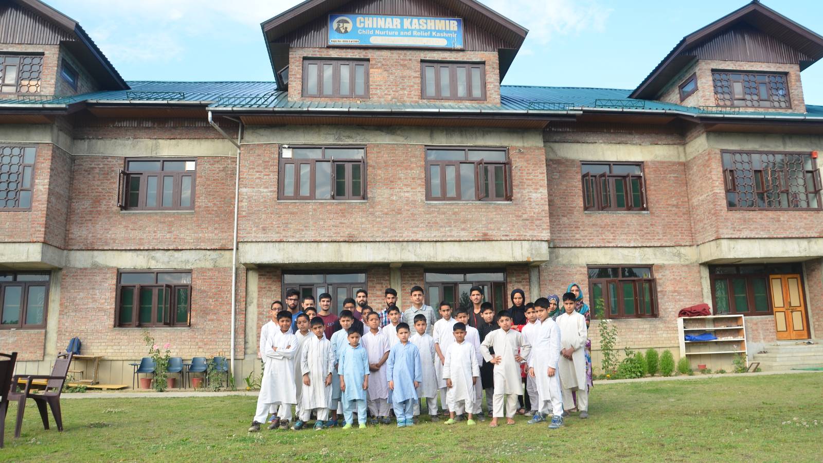 A bunch of flowers blooming at CHINAR Kashmir Home (Orphanage)