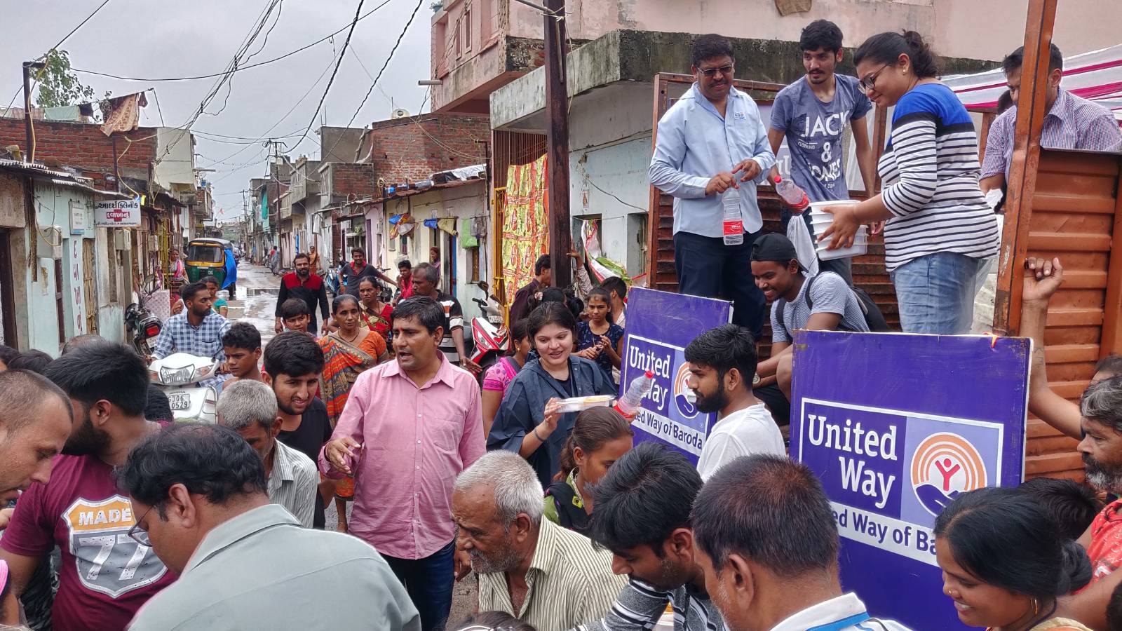 Ration kits donated to needy communities during Vadodara Floods 2019