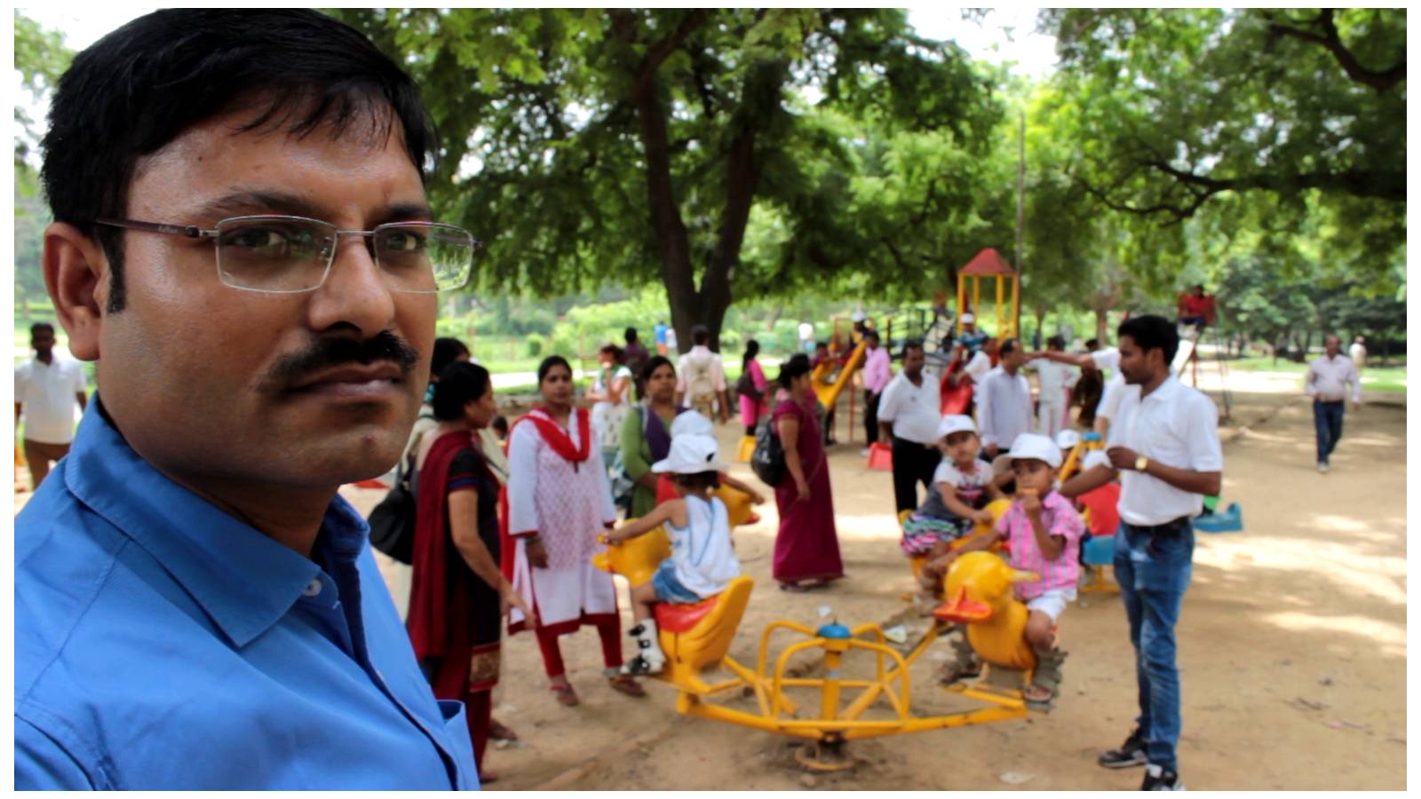 Children with disability at park in outdoor activity  